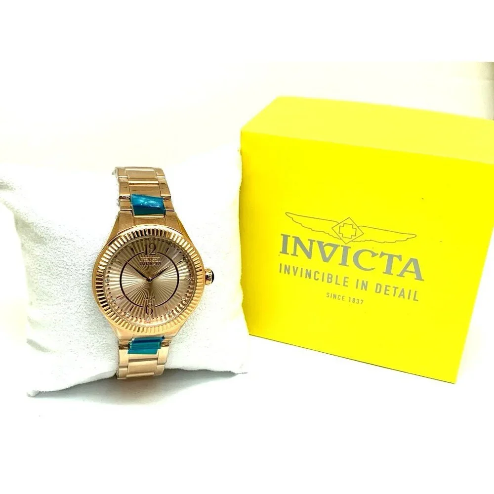 Invicta Women's Watch 28332 Angel Quartz Rose Gold Tone Stainless Steel 35mm